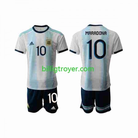 Billige Fotballdrakter Argentina Maradona 10 Barn Hjemmedraktsett 2019/20 Kortermet